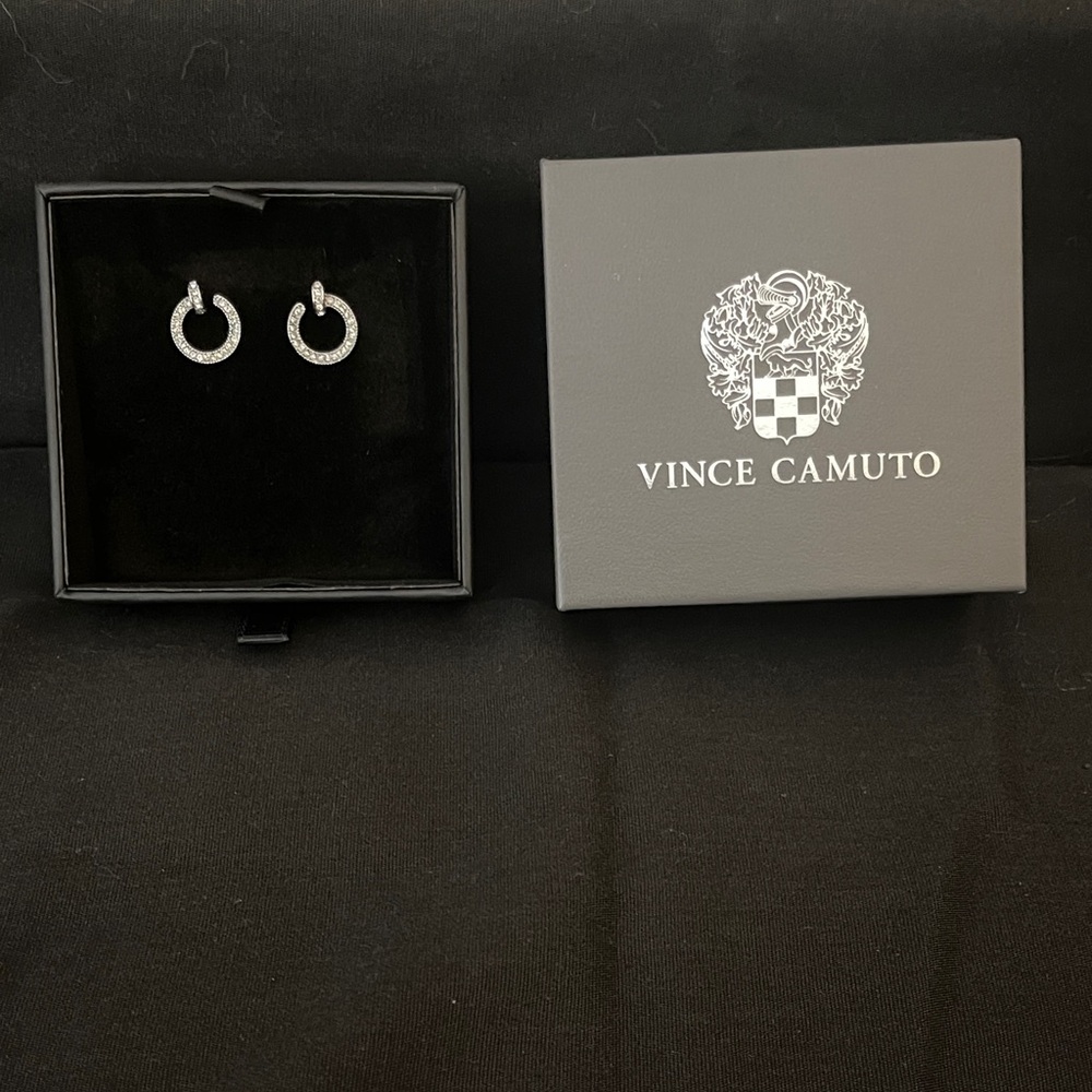 Vince Camuto Ayla Sparkling Silver Earrings
